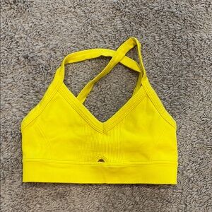 Yellow Women's Sports Bra